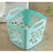 Basicwise Flexible Plastic Carry Laundry Basket Holder Square Storage Hamper with Side Handles, Green QI003857.GN - alternate 4
